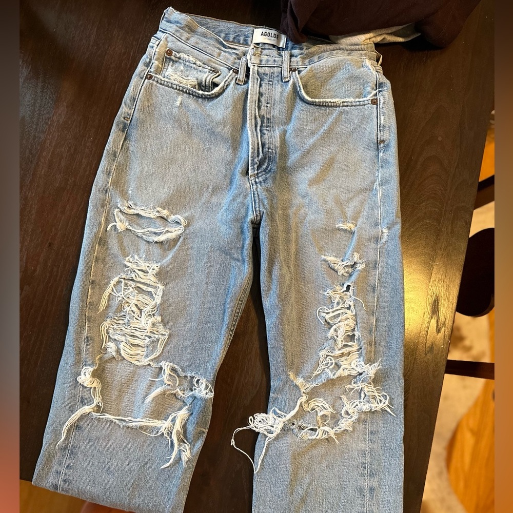 Agolde High Rise Distressed Jean